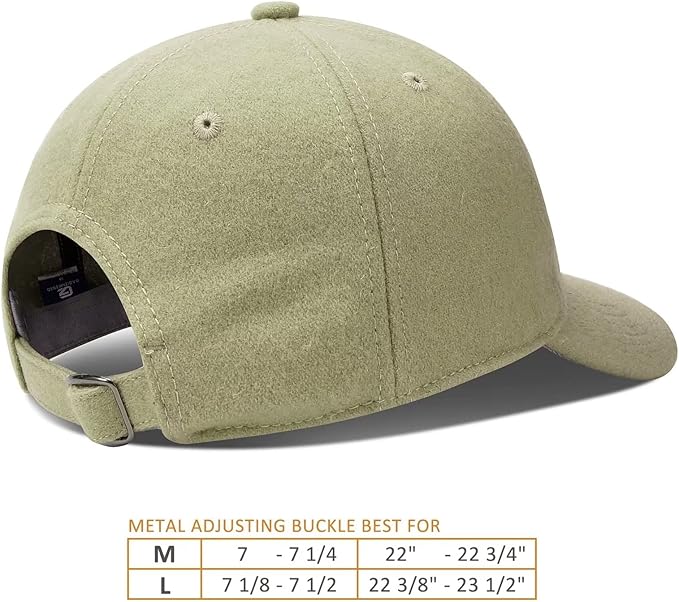 GADIEMKENSD Unstructured Wool Baseball Caps Winter Warm Hat Adjustable