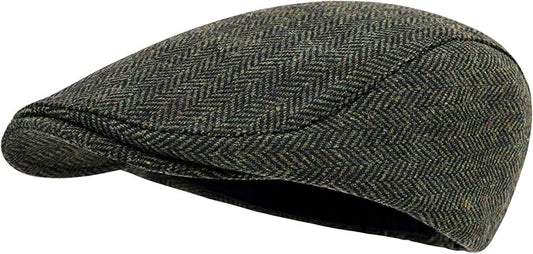 STARANCE Men's Flat Cap Wool Tweed Driving Irish Newsboy Hat