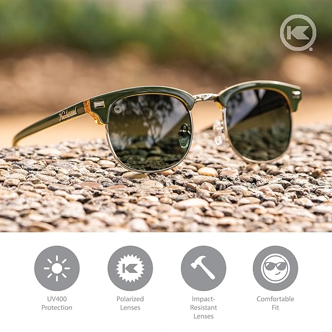 Knockaround Brooklines Polarized Sunglasses for Men & Women - Retro Sunglasses - UV400 Protection