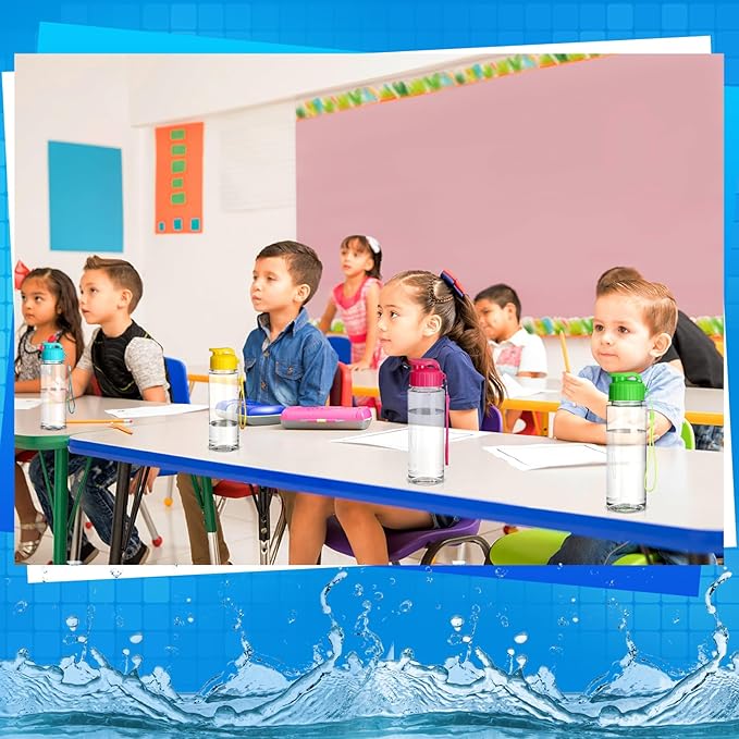 Mifoci 20 Pieces Water Bottle Bulk 17 oz Plastic Water Bottles Bulk Gym Sports Adults Reusable Large Bottles with Leak Proof Flip Top for Party Outdoor (Regular Style,Colorful)