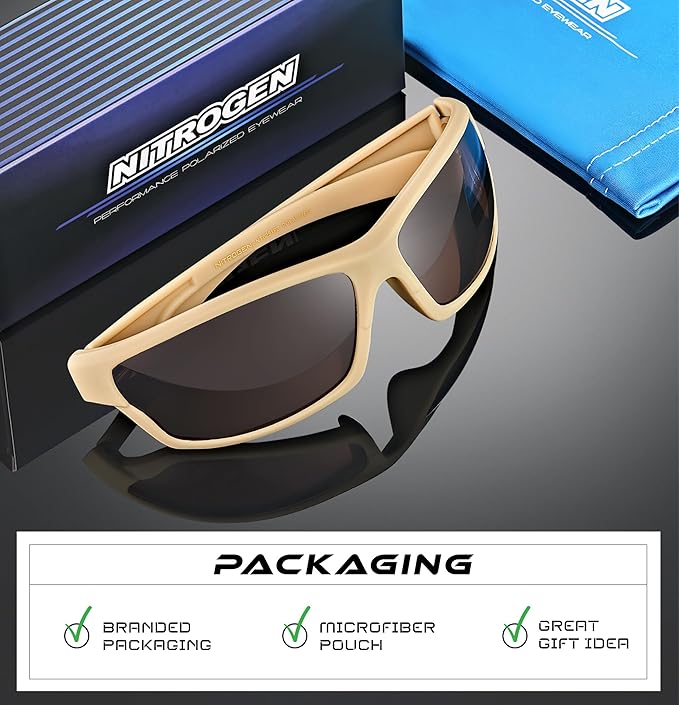 Nitrogen Polarized Wrap Around Sport Sunglasses for Men Women UV400 Driving Fishing Running Sun Glasses