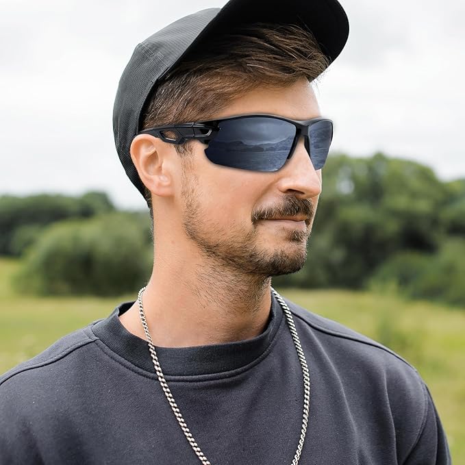 BEACOOL Polarized Sports Sunglasses for Men Women Youth Baseball Cycling Running Driving Fishing Golf Motorcycle TAC Glasses