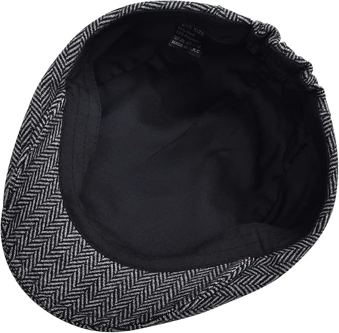 STARANCE Men's Flat Cap Wool Tweed Driving Irish Newsboy Hat