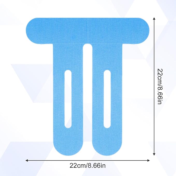 20 Pcs Precut Kinesiology Tape for Knees,Kinesiology Ankle Tape,Waterproof Elastic Knee Kinetic Tape,Breathable Latex-Free Tape for Knee Support and Stability,Pain Relief(Blue)