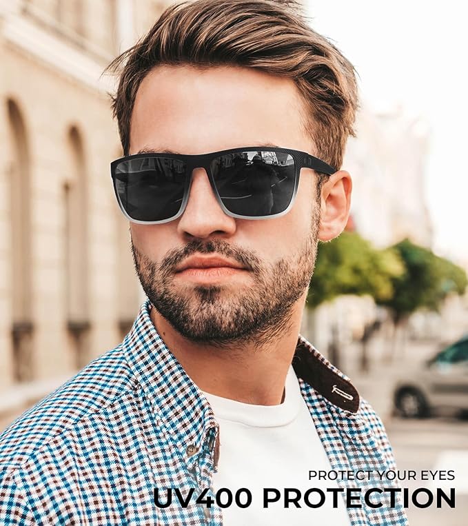 KALIYADI Mens Sun-Glasses Polarized Sunglasses-Men: Classic Sunglasses with Ultraviolet Protection for Driving Fishing Golf