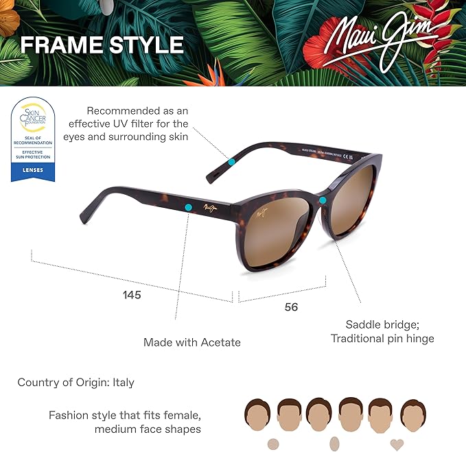 Maui Jim Polarized Women's Alulu Cat Eye Sunglasses