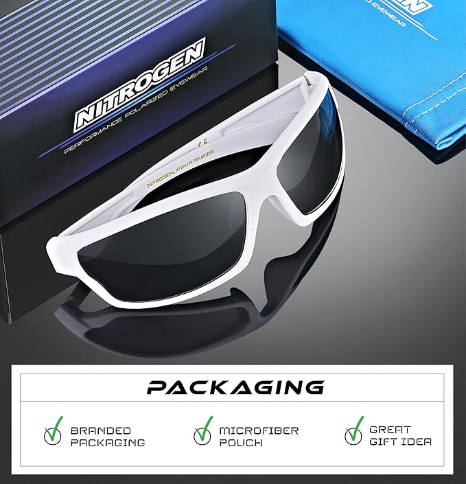 Nitrogen Polarized Wrap Around Sport Sunglasses for Men Women UV400 Driving Fishing Running Sun Glasses