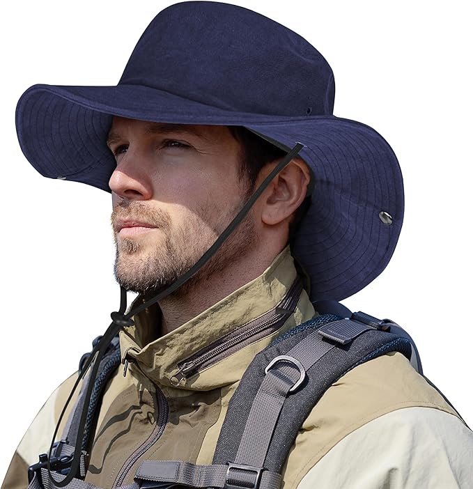 ZOORON Bucket Hat Wide Brim Boonie Hats Safari Hat for Hiking Fishing Outdoor