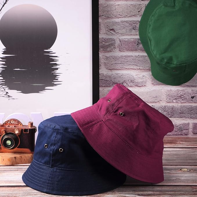 4 Pieces Bucket Hat Sun Packable Travel Beach Fishing Hat for Men Women