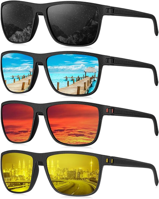 KALIYADI Mens Sun-Glasses Polarized Sunglasses-Men: Classic Sunglasses with Ultraviolet Protection for Driving Fishing Golf