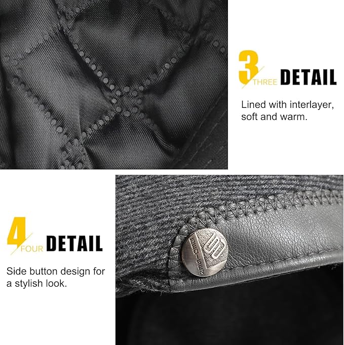 Sumolux Mens Newsboy Hat Flat Cap Gatsby Newsboy Lvy Irish Hats Driving Cabbie Hunting Cap