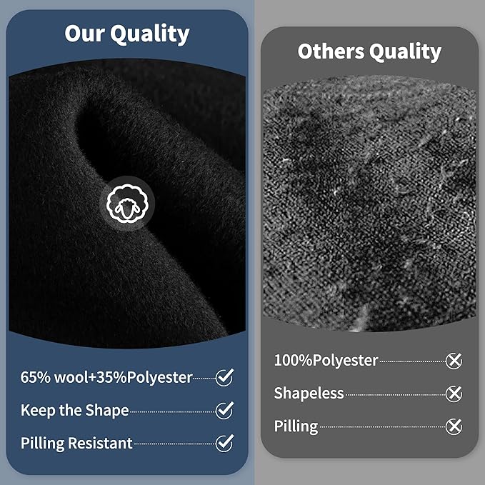 KUJUHA Wool Men's Newsboy Caps Flat Irish Cabbie Ivy Gatsby Newsboy Driving Hat Hunting Cap Winter Hat