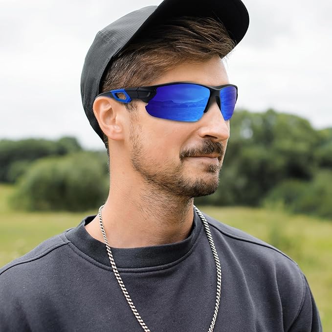 BEACOOL Polarized Sports Sunglasses for Men Women Youth Baseball Cycling Running Driving Fishing Golf Motorcycle TAC Glasses