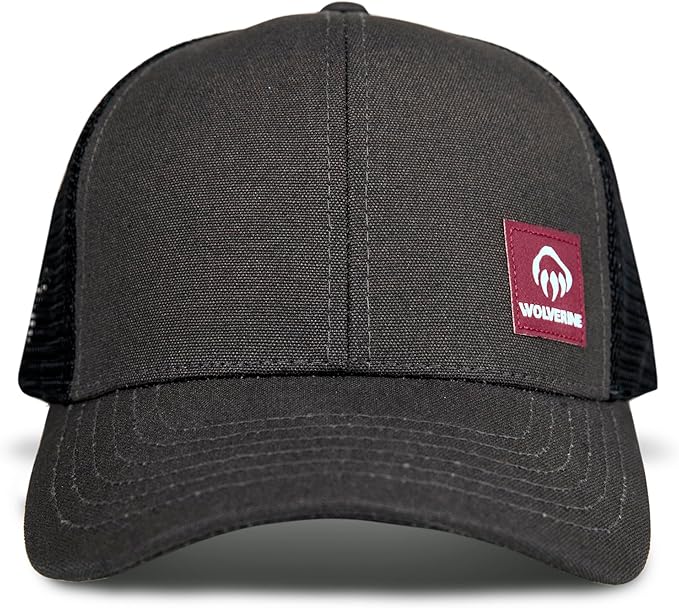 Wolverine Trucker Hat | Mesh Back | Snapback | Adjustable | Rugged | Durable | Workwear