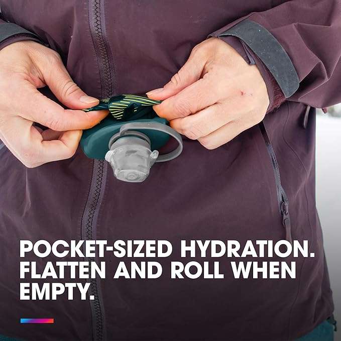 HydraPak Stow Collapsible Water Bottle – 350ml, 500ml, 1L – Ultralight, Leak-Proof, BPA-Free, Filter Compatible Travel & Hiking Flask