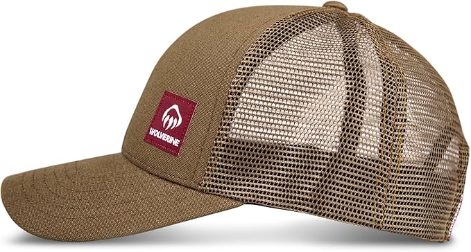 Wolverine Trucker Hat | Mesh Back | Snapback | Adjustable | Rugged | Durable | Workwear