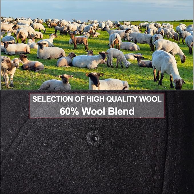 GADIEMKENSD Unstructured Wool Baseball Caps Winter Warm Hat Adjustable