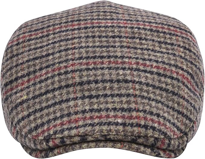 STARANCE Men's Flat Cap Wool Tweed Driving Irish Newsboy Hat