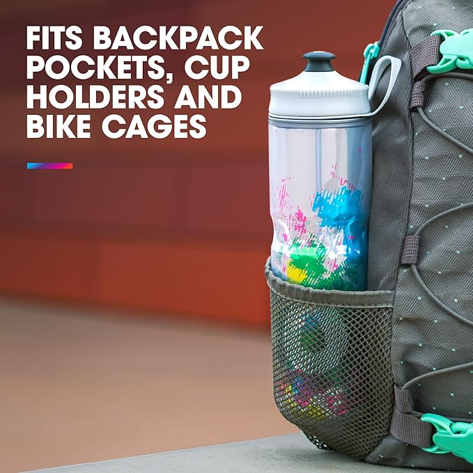 HydraPak | Polar Bottle - Polar Sport Insulated Water Bottle - BPA-Free, Sport & Bike Squeeze Bottle with Handle (Pulse Purple, 700ml / 24oz)