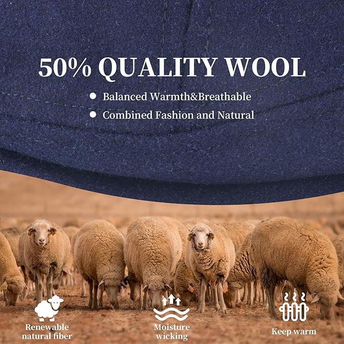 YDO DENSER Men's Newsboy Caps Wool Gatsby Beret Hat Retro Irish Driver Flat Cap Classic Dress Hat Fitted Caps for Golf