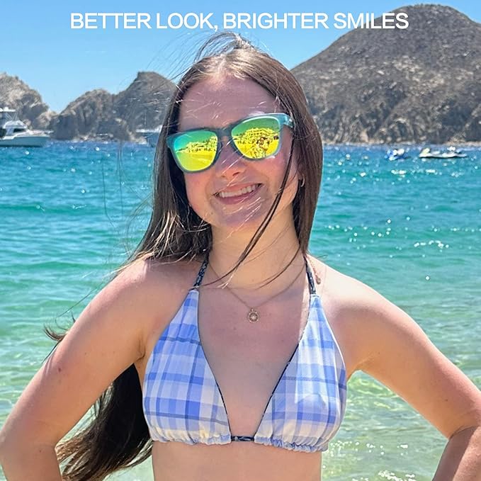 Jefoo Polarized Sports Sunglasses for Women Men Running Retro Trendy Sun Glasses UV400 Protection Tangle Free