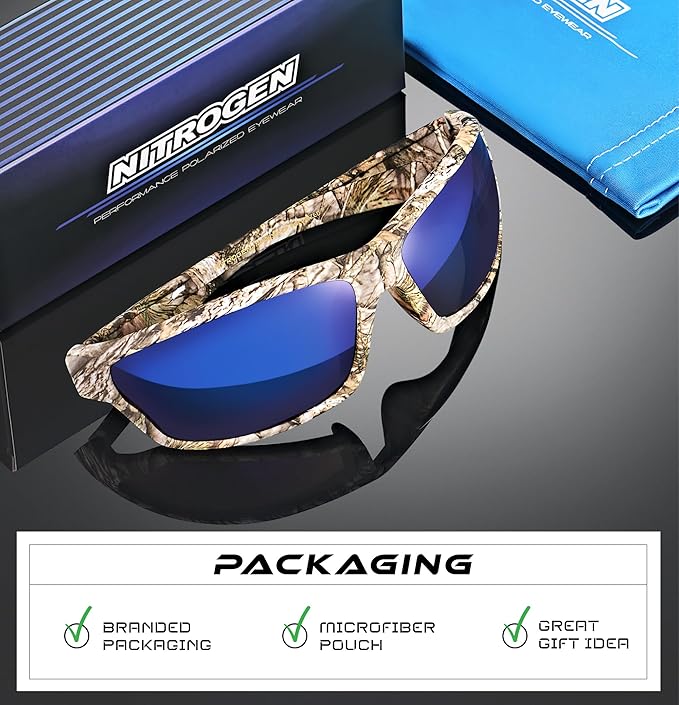 Nitrogen Polarized Wrap Around Sport Sunglasses for Men Women UV400 Driving Fishing Running Sun Glasses