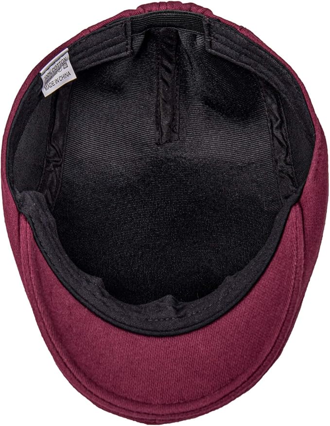 VOBOOM Men's Cotton Flat Ivy Gatsby Newsboy Driving Hat Cap