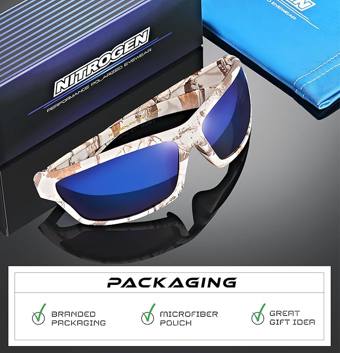 Nitrogen Polarized Wrap Around Sport Sunglasses for Men Women UV400 Driving Fishing Running Sun Glasses