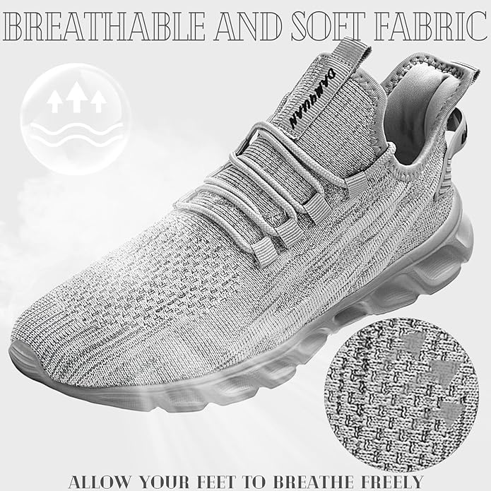 ZGPWZWL Mens Running Shoes Sneakers for Men Tennis Gym Athletic Lightweight Walking Comfortable Workout Sports Shoes