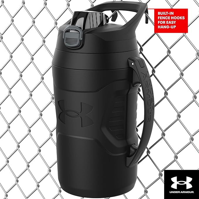 Under Armour 32 oz Insulated Water Bottles - Sports Water Jug with Handle, Fence Hook, Leak Resistant for Baseball, Football & More, 32 oz Water Bottles (Pack of 4)