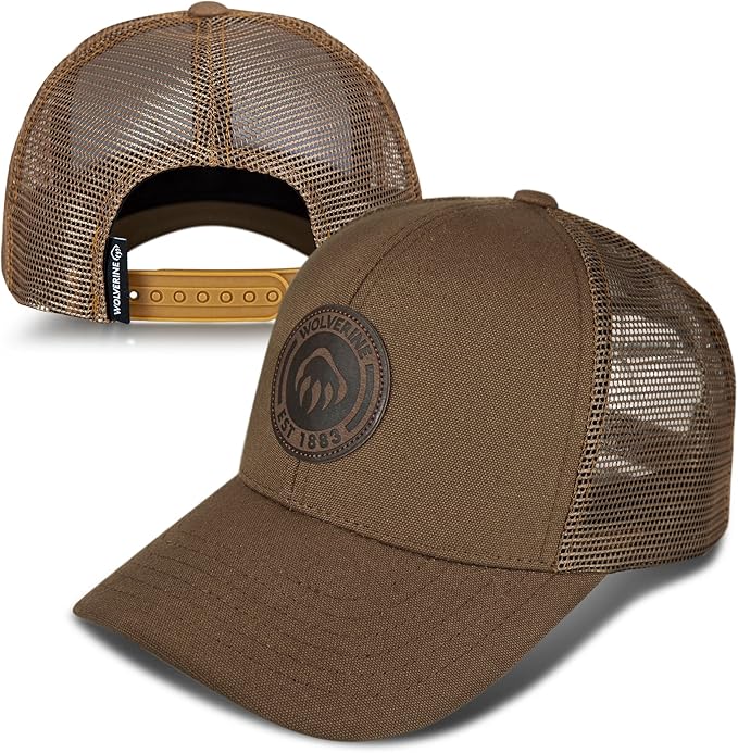 Wolverine Trucker Hat | Mesh Back | Snapback | Adjustable | Rugged | Durable | Workwear