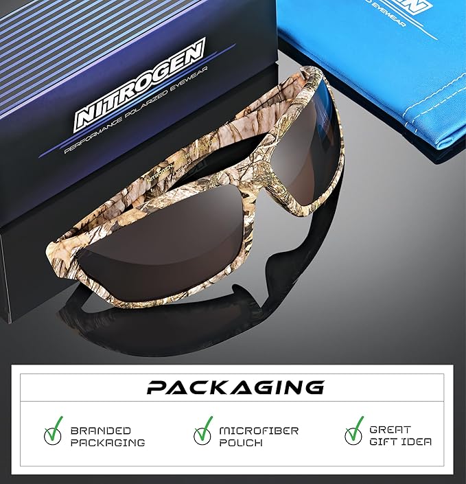 Nitrogen Polarized Wrap Around Sport Sunglasses for Men Women UV400 Driving Fishing Running Sun Glasses