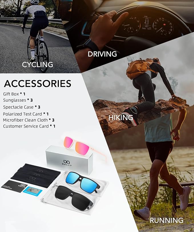 Polarized Sunglasses Men, Mens Sunglasses Polarized UV protection Lightweight Sun Glasses for Driving Fishing Golf