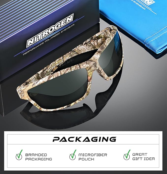 Nitrogen Polarized Wrap Around Sport Sunglasses for Men Women UV400 Driving Fishing Running Sun Glasses