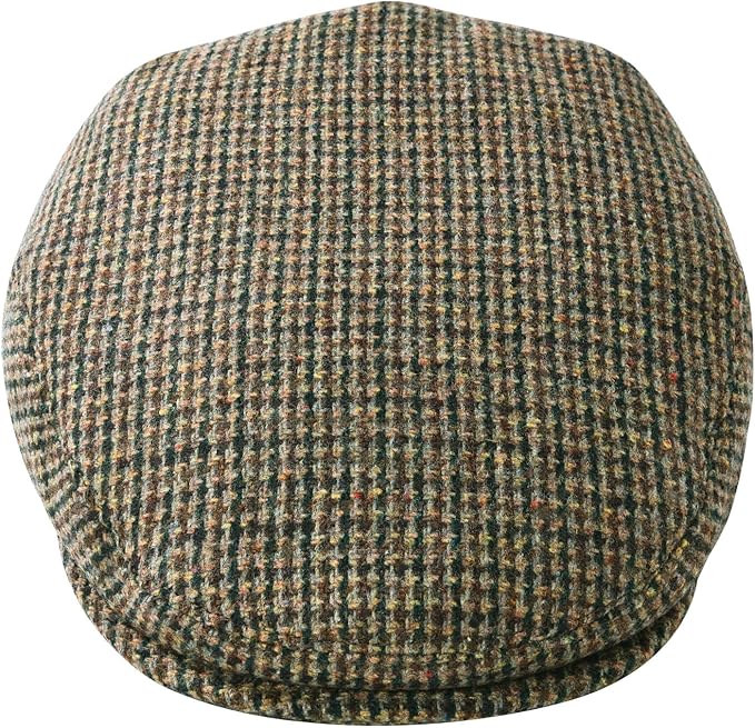 Men's Wool Tweed Newsboy Ivy Cap Gatsby Golf Flat Hat