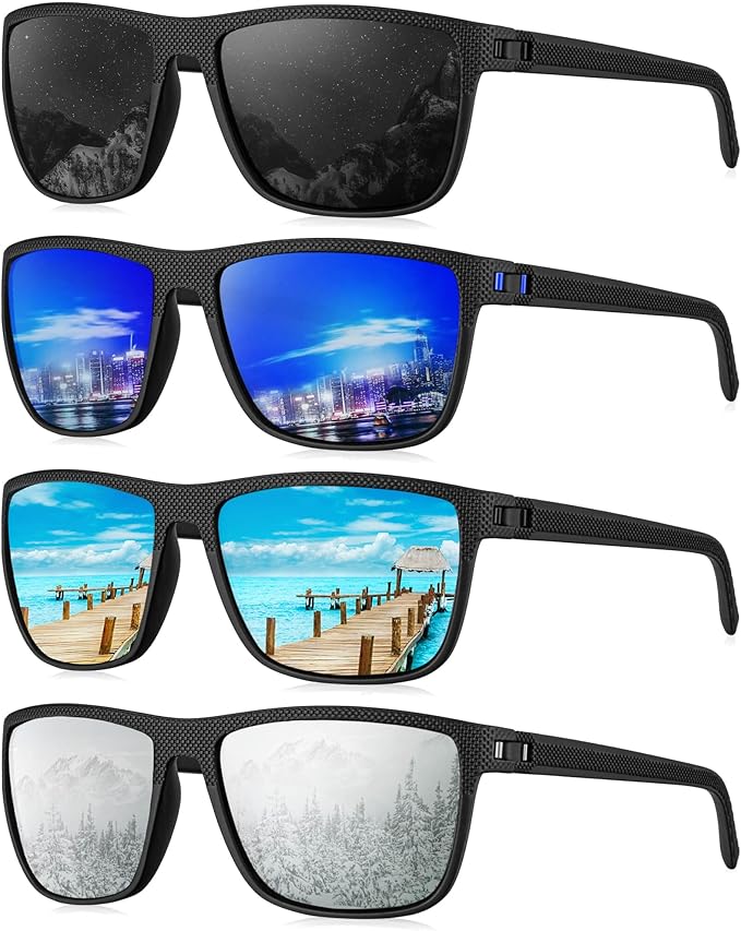 KALIYADI Mens Sun-Glasses Polarized Sunglasses-Men: Classic Sunglasses with Ultraviolet Protection for Driving Fishing Golf