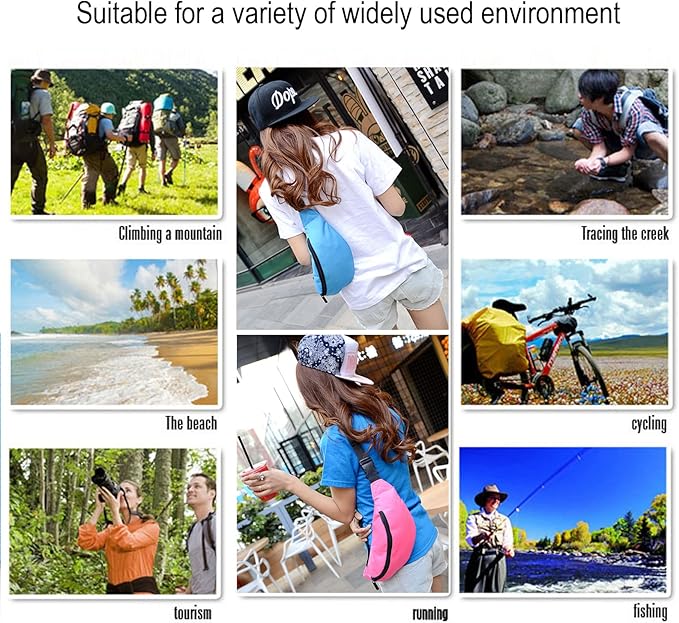 DAITET Crossbody Fanny Pack for Men&Women,Large Waist Bag & Hip Bum Bag with Adjustable Strap for Outdoors Workout Traveling Casual Running Hiking Cycling