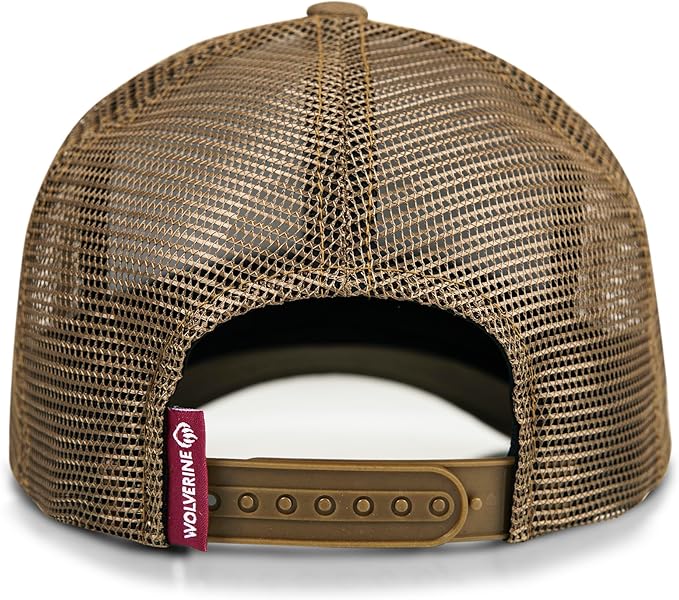 Wolverine Trucker Hat | Mesh Back | Snapback | Adjustable | Rugged | Durable | Workwear