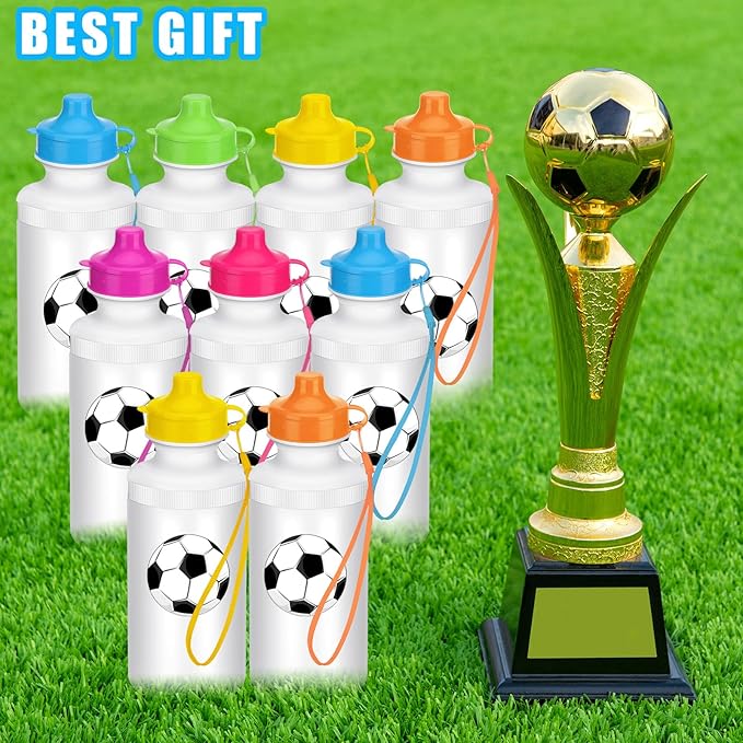 72 Pcs Reusable Water Bottles Bulk 20 oz Squeeze Plastic Sports Water Bottles with Nylon Strap Leak Proof Blank DIY Cups for Travel Hiking Cycling Sport Event Team Gifts