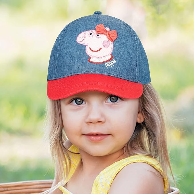 Hasbro Girls' Baseball Cap, Peppa Pig Adjustable Toddler Hat for Ages 2-4
