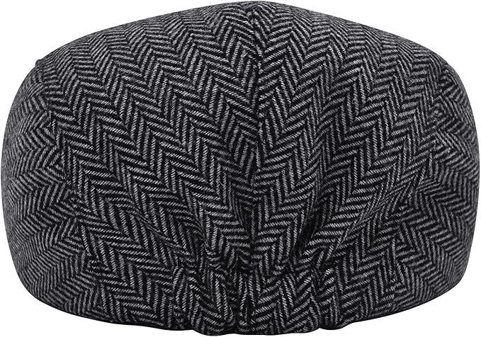 STARANCE Men's Flat Cap Wool Tweed Driving Irish Newsboy Hat