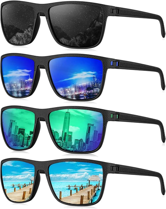 KALIYADI Mens Sun-Glasses Polarized Sunglasses-Men: Classic Sunglasses with Ultraviolet Protection for Driving Fishing Golf