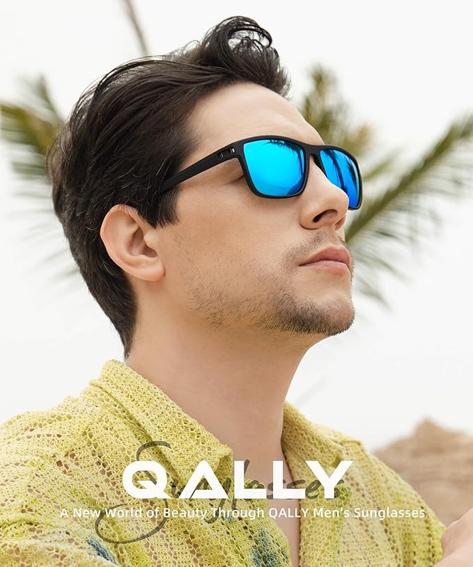 Polarized Sunglasses Men, Mens Sunglasses Polarized UV protection Lightweight Sun Glasses for Driving Fishing Golf