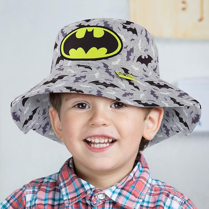 DC Comics Bucket Baseball Cap, Batman Toddler Sun Hat for Ages 2-4