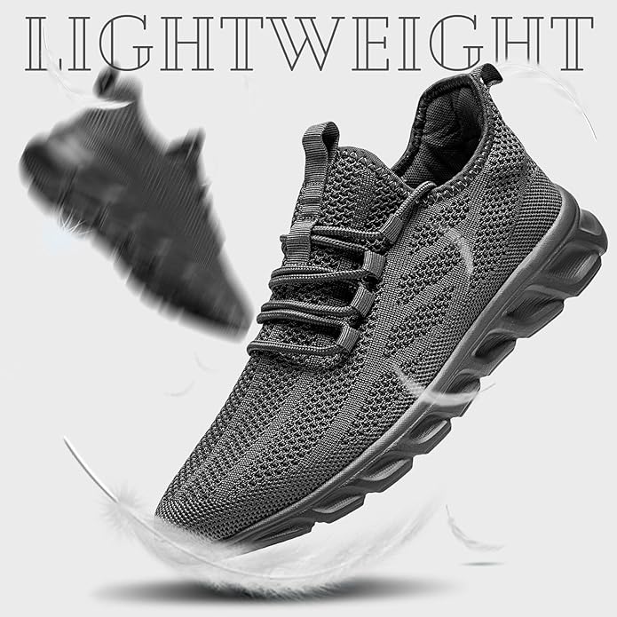 ZGPWZWL Mens Running Shoes Sneakers for Men Tennis Gym Athletic Lightweight Walking Comfortable Workout Sports Shoes