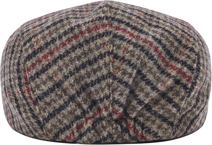 STARANCE Men's Flat Cap Wool Tweed Driving Irish Newsboy Hat
