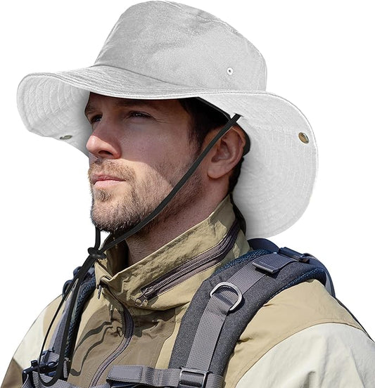 ZOORON Bucket Hat Wide Brim Boonie Hats Safari Hat for Hiking Fishing Outdoor