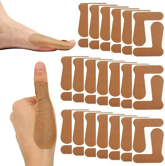 20pcs Precut Thumb Support Tape, Self Adhesive Toe Patches Finger Bandages Supplies for Sport Housework, Elastic Cotton Protecting Strap