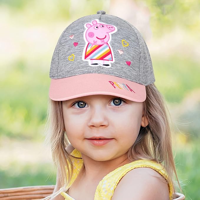 Hasbro Girls' Baseball Cap, Peppa Pig Adjustable Toddler Hat for Ages 2-4