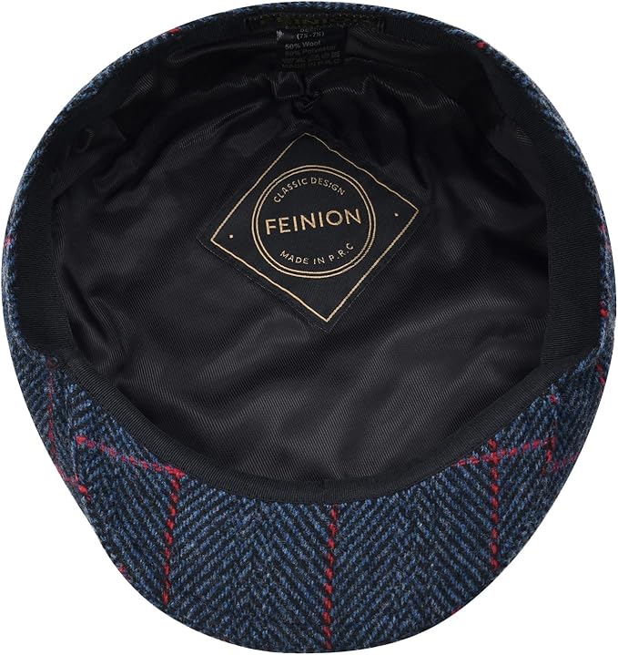 Men's Wool Tweed Newsboy Ivy Cap Gatsby Golf Flat Hat